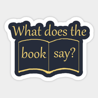 What Does the Book Say? Sticker